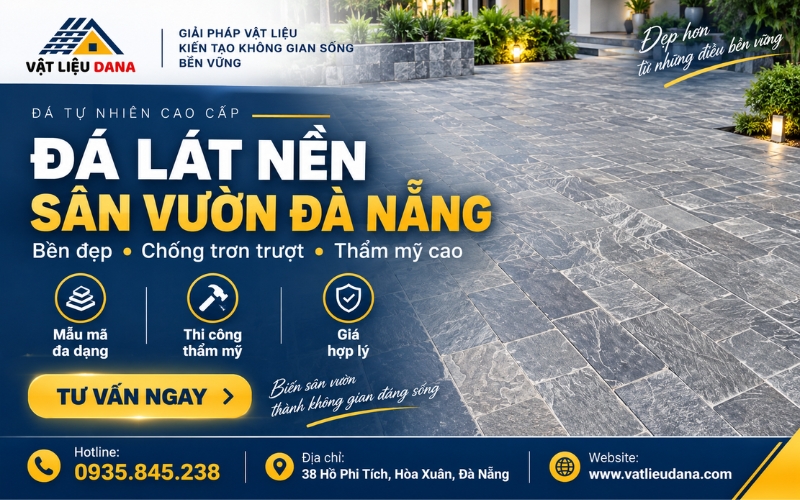 Banner đá lát nền sân vườn Đà Nẵng