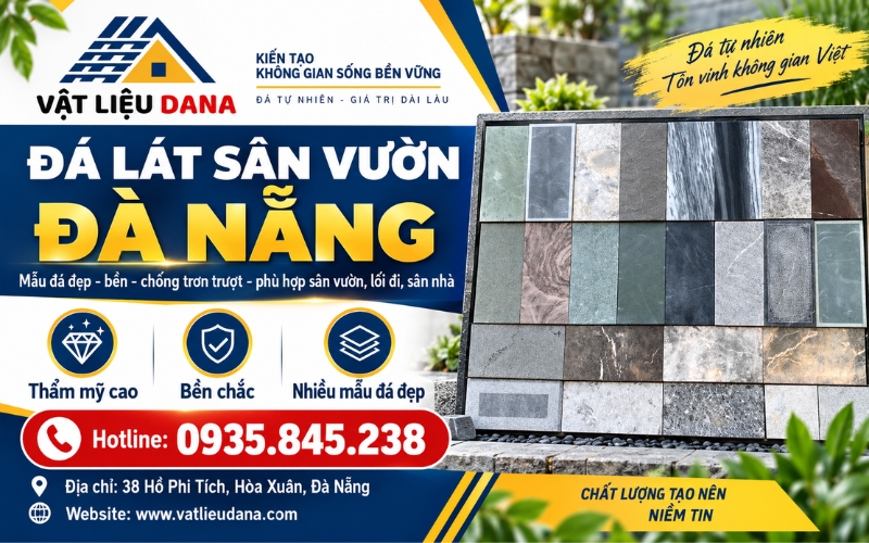 Banner đá lát sân vườn Đà Nẵng