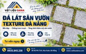 Banner đá lát sân vườn texture Đà Nẵng