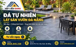 Banner đá tự nhiên lát sân vườn Đà Nẵng