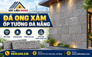 Banner đá ong xám ốp tường Đà Nẵng
