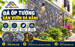 Banner đá ốp tường sân vườn Đà Nẵng