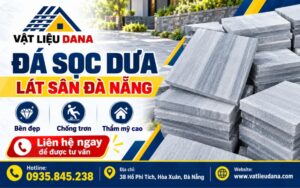 Banner đá sọc dưa lát sân Đà Nẵng
