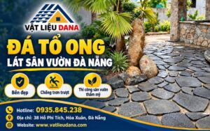 Banner đá tổ ong lát sân vườn Đà Nẵng