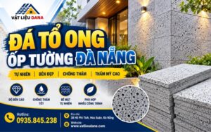 Banner đá tổ ong ốp tường Đà Nẵng